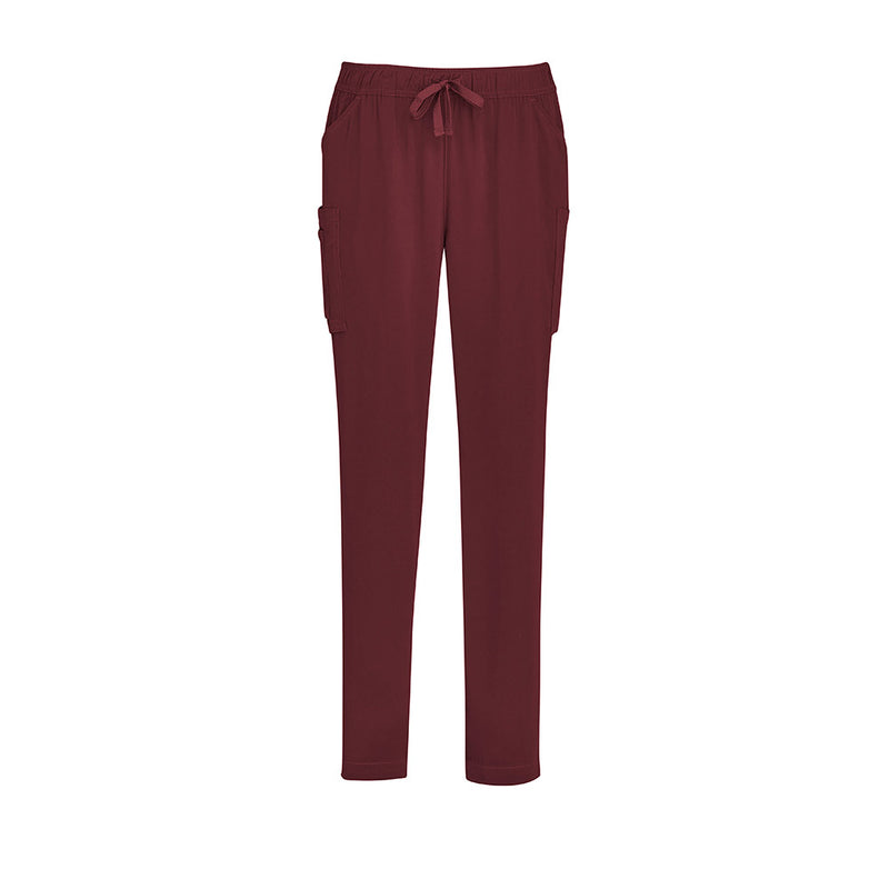 Load image into Gallery viewer, Biz Womens Avery Slim Leg Scrub Pant showcasing a sleek, tapered design with multiple functional pockets, elastic waist, and durable fabric, ideal for professional environments demanding comfort and practicality.