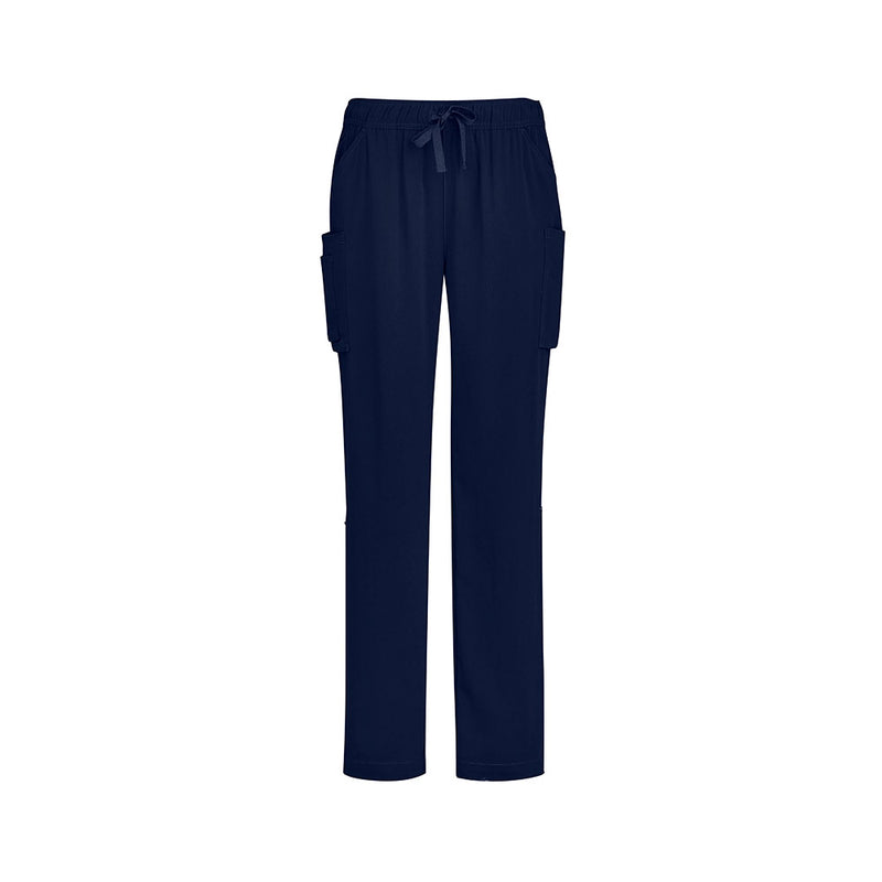 Load image into Gallery viewer, Biz Womens Avery Straight Leg Scrub Pant, designed for comfort and functionality, features multiple pockets and utility loops, with an elastic waist and drawstring. Ideal for active, professional environments.