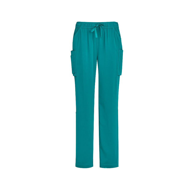 Load image into Gallery viewer, Biz Womens Avery Straight Leg Scrub Pant, designed for comfort and durability with multiple functional pockets, elastic waist, and roll-up pant feature, ideal for professional settings and active work environments.