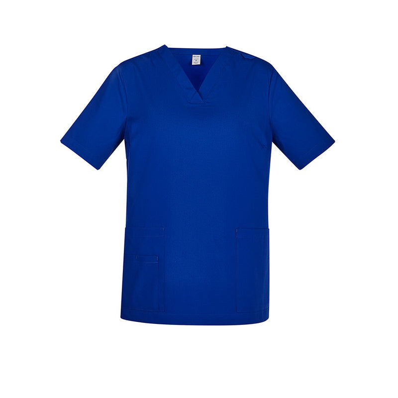 Load image into Gallery viewer, Biz Womens Tokyo Scrub Top featuring antimicrobial SILVERPLUS® technology, durable cargo pockets, an ID badge loop, and a traditional V-neck design, perfect for daily use in safety-focused environments.