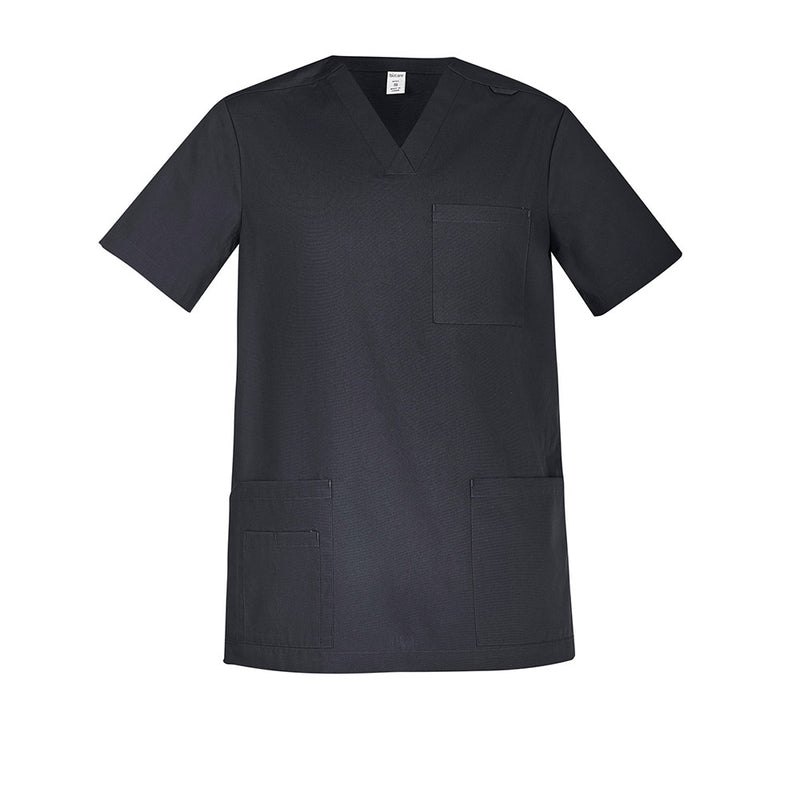 Load image into Gallery viewer, Biz Mens Tokyo Scrub Top featuring durable deep patch pockets, chest pocket, and V-neck design, offering antibacterial protection and functional style for everyday use in safety and uniform settings.