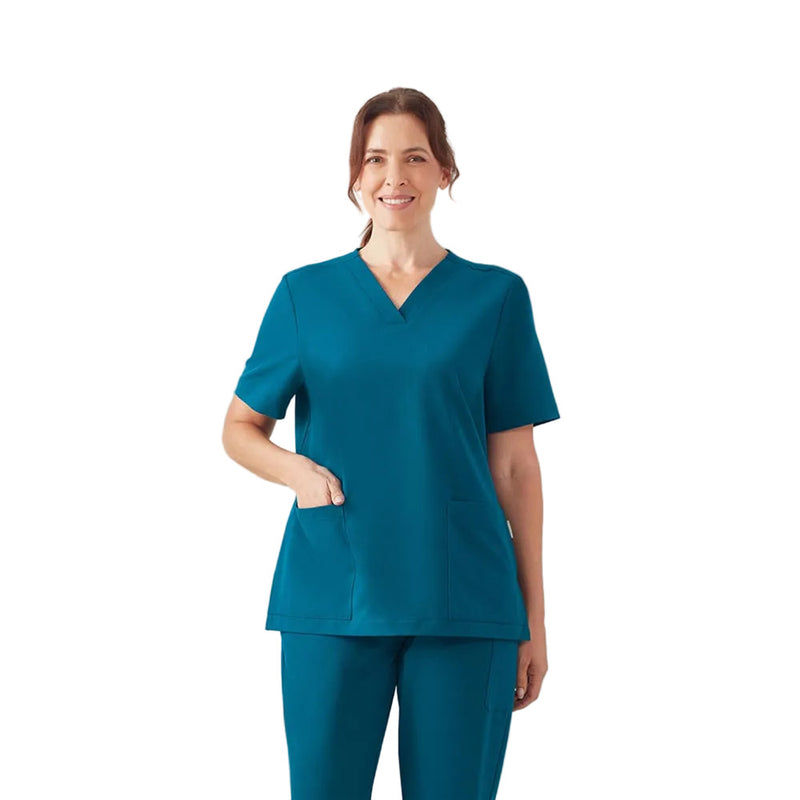 Load image into Gallery viewer, Biz Womens Pulse V-Neck Scrub Top