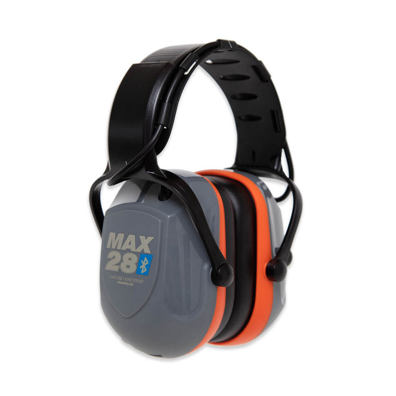 Load image into Gallery viewer, Esko Max28 Bluetooth Earmuff featuring built-in headphones for music streaming and phone calls; designed for hearing protection with easy-to-use controls, Bluetooth connectivity, and AUX input, ideal for workplace safety.