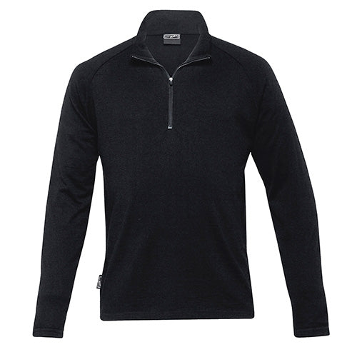 Merino Zip Pullover featuring a high-zip placket with a rubber puller, raglan sleeves, and tailored hem, crafted from 260gsm 100% merino wool, ideal for workplace safety and comfort.