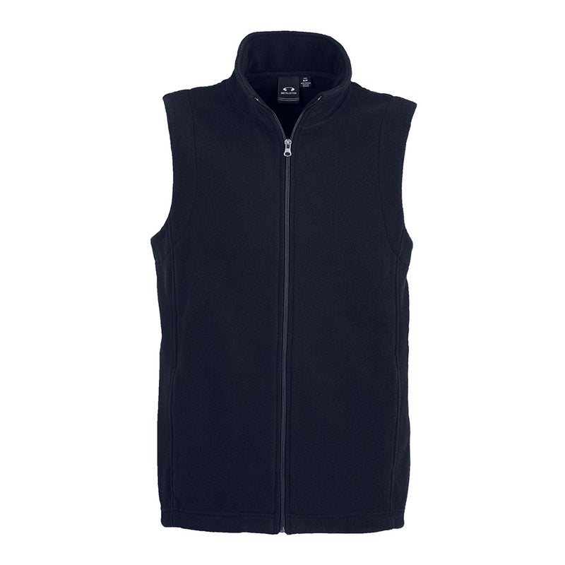 Load image into Gallery viewer, Biz Plain Microfleece Vest, crafted from 100% polyester low-pill micro fleece with a full-length front zipper and two zippered side pockets, perfect for layering in active safety environments.