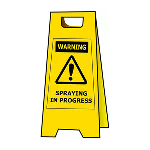 Warning Spraying in Progress A-Frame Floor Stand Sign image