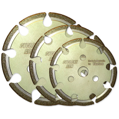 Grinding Wheel for 3/4 Chain (145mm x 8mm) featuring circular saw blade design, CNC machined for balance, and a unique cooling feature for extended use, ideal for professional safety equipment and uniform suppliers.