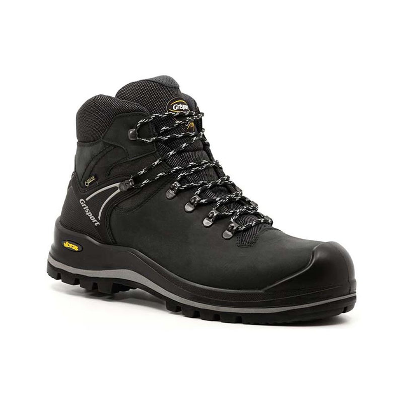 Load image into Gallery viewer, Grisport Garda GTX Safety Boots featuring a lace-up design, Goretex membrane, and waterproof Dakar leather upper, ideal for workplace safety with a Vibram rubber outsole and composite toe cap.