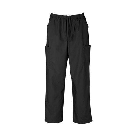 Bizcare Unisex Scrubs Cargo Pant featuring a pocket and drawstring, crafted from high-performance, natural stretch fabric for comfort, ideal for safety and work environments.