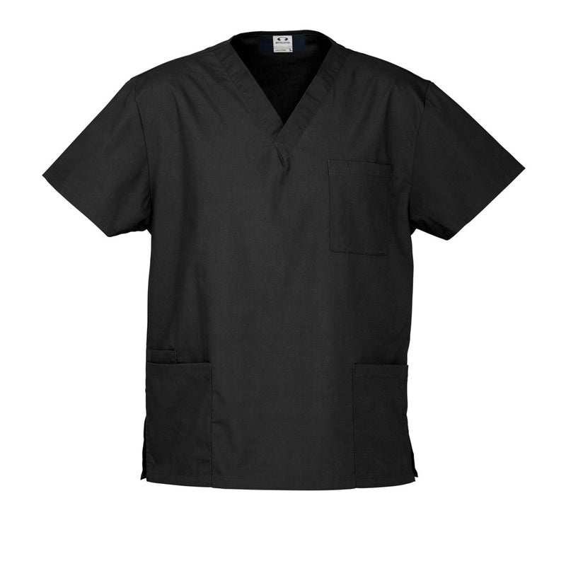 Load image into Gallery viewer, Bizcare Unisex Classic Scrubs Top featuring a traditional V-neck and lower front pockets with concealed inner pockets, showcasing high-performance fabric ideal for professional and hygienic work environments.