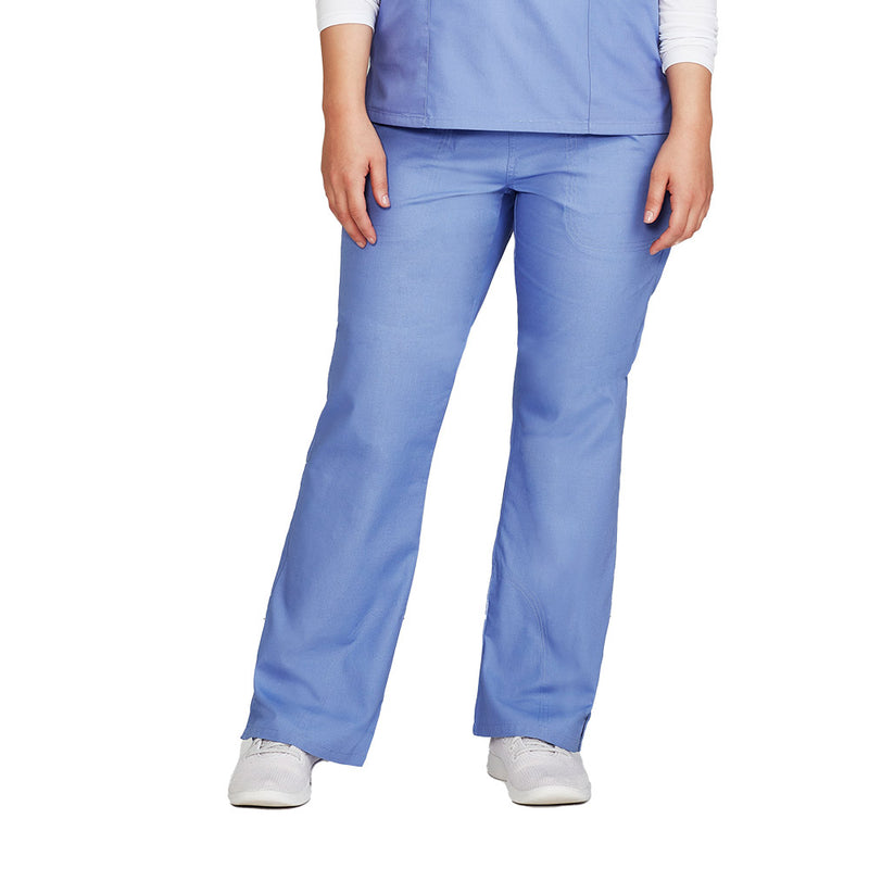 Load image into Gallery viewer, Biz Womens Classic Bootleg Scrubs Pant featuring high-performance soft touch fabric, natural stretch for comfort, elasticated rear waistband, and stitch detailing on pockets, designed for demanding environments and hygienic laundering at 80°C.