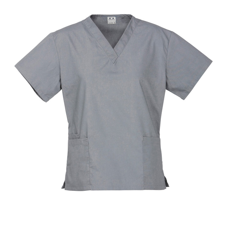 Load image into Gallery viewer, Bizcare Womens Classic Scrub Top featuring a traditional V-neck design with lower front pockets and concealed inner pockets, crafted from high performance, natural stretch fabric for comfort and durability.