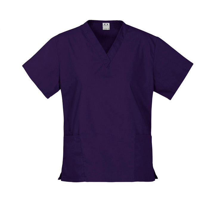 Load image into Gallery viewer, Bizcare Womens Classic Scrub Top featuring a traditional V-neck design with functional lower front pockets and concealed inner pockets, crafted from high-performance, soft-touch fabric with natural stretch for comfort.