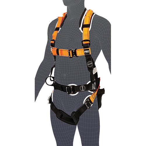 Load image into Gallery viewer, Mannequin displaying the LINQ Elite Multipurpose Harness, designed for optimal safety and comfort in height work, certified by SAI Global, embodying Active Safety's commitment to top-tier protective gear.