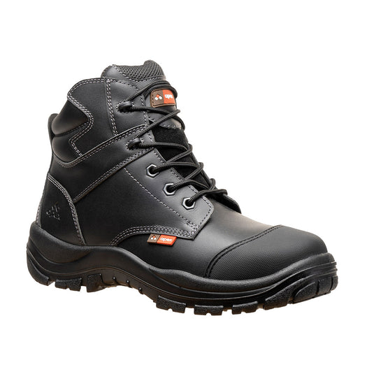 Apex Hamilton Pro Safety Boots feature a rugged design with laces, wide form steel toe cap, and durable leather upper, ideal for workplace safety from Active Safety's trusted range.