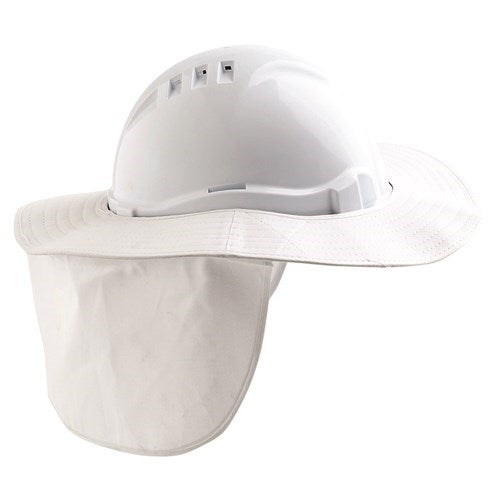 Load image into Gallery viewer, Pro Hardhat Brim With Neck Flap, designed for Pro Choice Safety Gear V6 & V9 hard hats, features a full brim for UV protection and a neck flap for sun coverage.