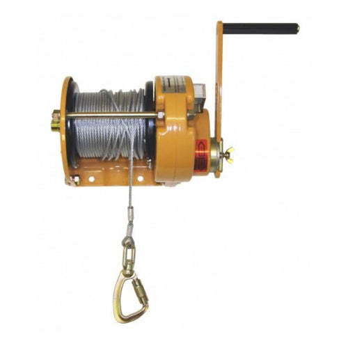 Hire 50M Rescue Winch, ideal for safety applications, features a robust cable reel for height safety tasks. Available for hire, it supports rescue operations with precision and reliability.