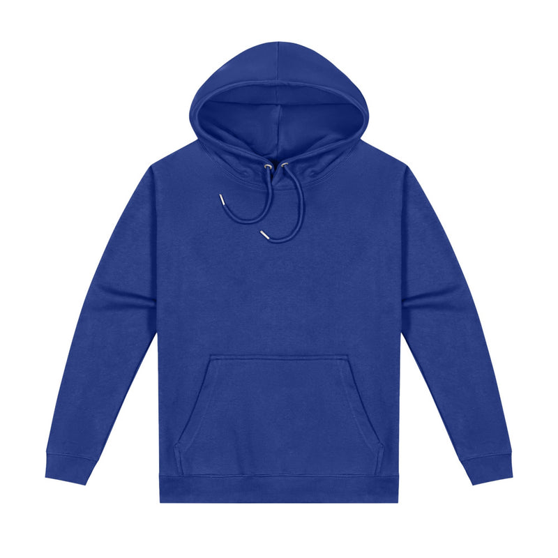 Load image into Gallery viewer, Origin 300gsm Pullover Hoodie featuring a lined hood with drawstring, bar-tacked pouch pocket, and twin needle top stitching, designed for comfort and durability with soft brushed inside.