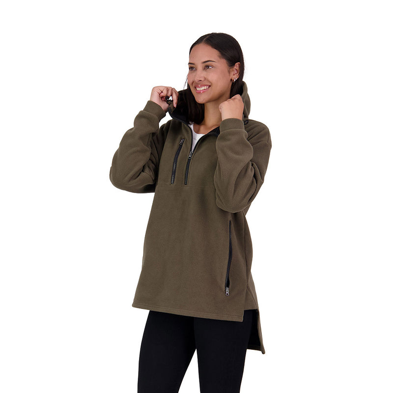 Load image into Gallery viewer, Cloke Hauroko Unisex Windproof Fleece, designed for outdoor resilience with a 3-layer structure. Features a large pouch pocket, adjustable hood, and long tail, ideal for safety-focused adventures.