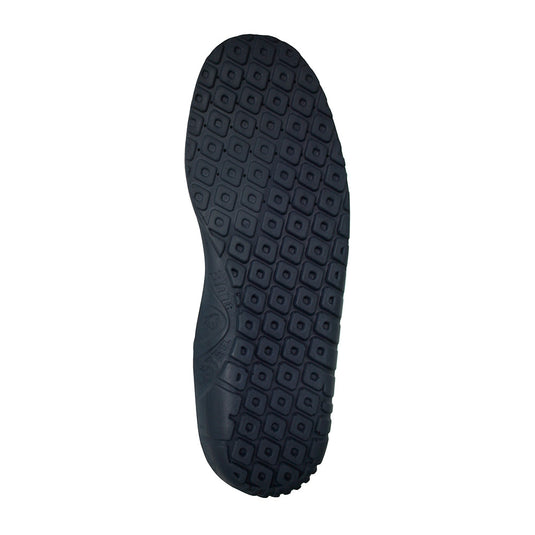Steel Blue Innersole featuring a black synthetic rubber sole, designed for cushioning and arch support. Ideal for safety footwear, it reduces foot fatigue and maintains shape even with prolonged wear.