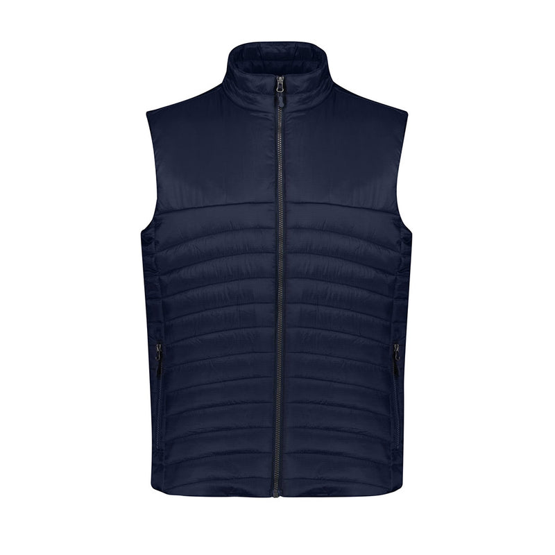 Load image into Gallery viewer, Biz Mens Expedition Vest, featuring ultra-light rip-stop shell with premium hi-loft insulation, high collar, chin guard, and multiple pockets, ideal for safety-focused workwear, offering warmth without bulk for active professionals.