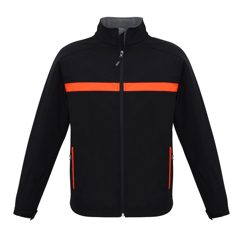 Load image into Gallery viewer, Biz Unisex Charger Jacket features bold color-block panels, a stand-up collar with a soft chin guard, and contrast zippered pockets, designed for performance in demanding environments.