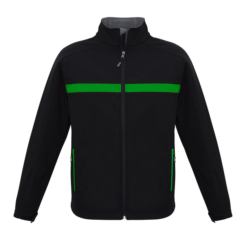Load image into Gallery viewer, Biz Unisex Charger Jacket with bold color-blocking panels and a stand-up collar, featuring contrast zippered pockets. Designed with BIZ TECH™ technology for water repellence, breathability, and windproof protection.