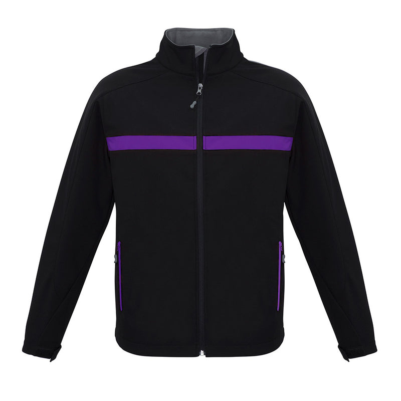 Load image into Gallery viewer, Biz Unisex Charger Jacket features bold color-block panels, a stand-up collar with chin guard, and zippered pockets, designed for durability with water-repellent, breathable, and windproof BIZ TECH™ fabric.