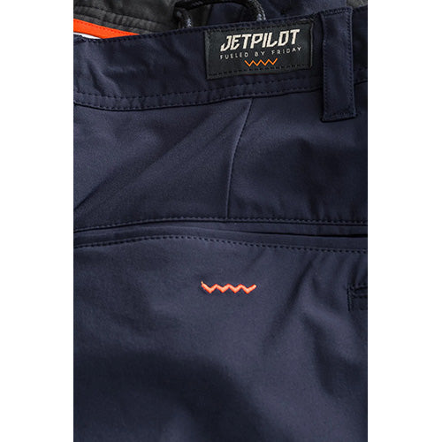 Jet-Lite Utility Short close-up, showcasing durable, lightweight fabric with reinforced pockets, YKK zipper, and engineered pockets for phone cases, embodying JetPilot's commitment to high-performance workwear.