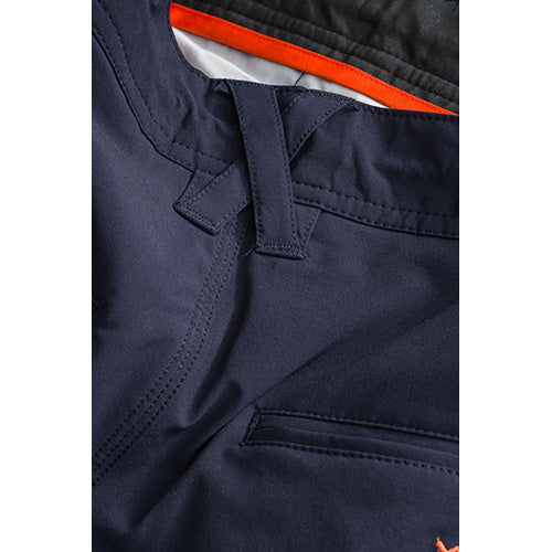 Load image into Gallery viewer, Jet-Lite Utility Short showcasing reinforced pockets, YKK zipper, and durable stitching. Designed for active workwear, these shorts are lightweight with engineered pockets for phone cases, ideal for workplace use.