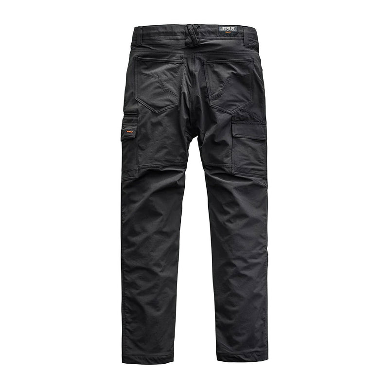 Load image into Gallery viewer, Jetpilot Jet-Lite Utility Pant features visible rear patch pockets, side cargo pockets, and belt loops, showcasing its practical design and detailed construction suitable for safety and workwear environments.