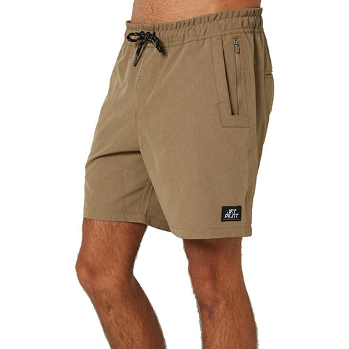 Jet-Lite Hybrid Elastic Waist Short featuring reinforced pockets, engineered for heavy-duty phone cases, and secure zip-locks. Designed with internal and external draw cords, ideal for safety-focused work environments.