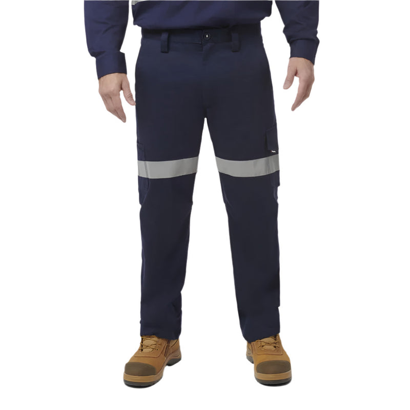 Load image into Gallery viewer, KingGee Workcool 2 Mens Taped Pant with ten multifunctional pockets, cooling vents behind the knees, and 50mm Reflectec Tape, designed for safety and comfort in active work environments.