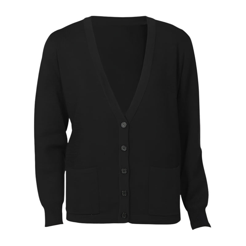 Load image into Gallery viewer, Biz Womens Woolmix Cardigan, a mid-weight, durable cardigan ideal for demanding environments, featuring a button-through front, two functional pockets, and a collar, crafted from a 50% wool, 50% acrylic blend.