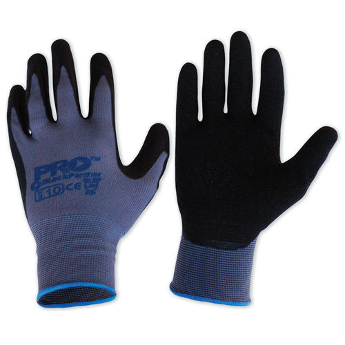 Pro Black Panther Latex Dip Glove, featuring a close-up of the glove's textured surface, designed for maximum grip and abrasion resistance, ideal for workplace safety from New Zealand's top safety gear store, Active Safety.