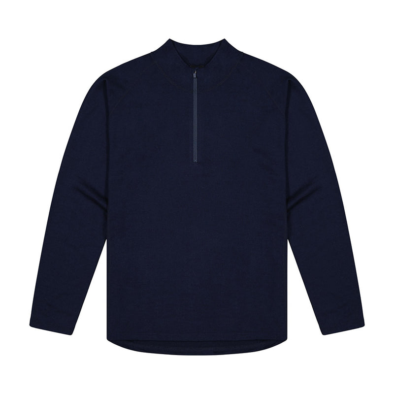 Load image into Gallery viewer, Alpine Mens 1/2 Zip Merino Jumper featuring a quality SBS zipper and raglan sleeves with stitching detail, crafted from 100% merino for warmth and sustainability, ideal for active and safety-conscious environments.