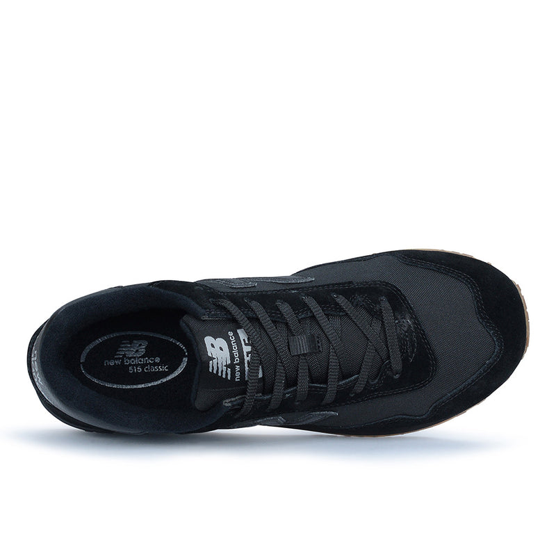 Load image into Gallery viewer, New Balance 515 SR Men's Non-Safety Shoe, Black, featuring slip-resistant rubber outsole and lightweight EVA midsole, perfect for long shifts with reinforced suede leather and water-resistant oxford upper.