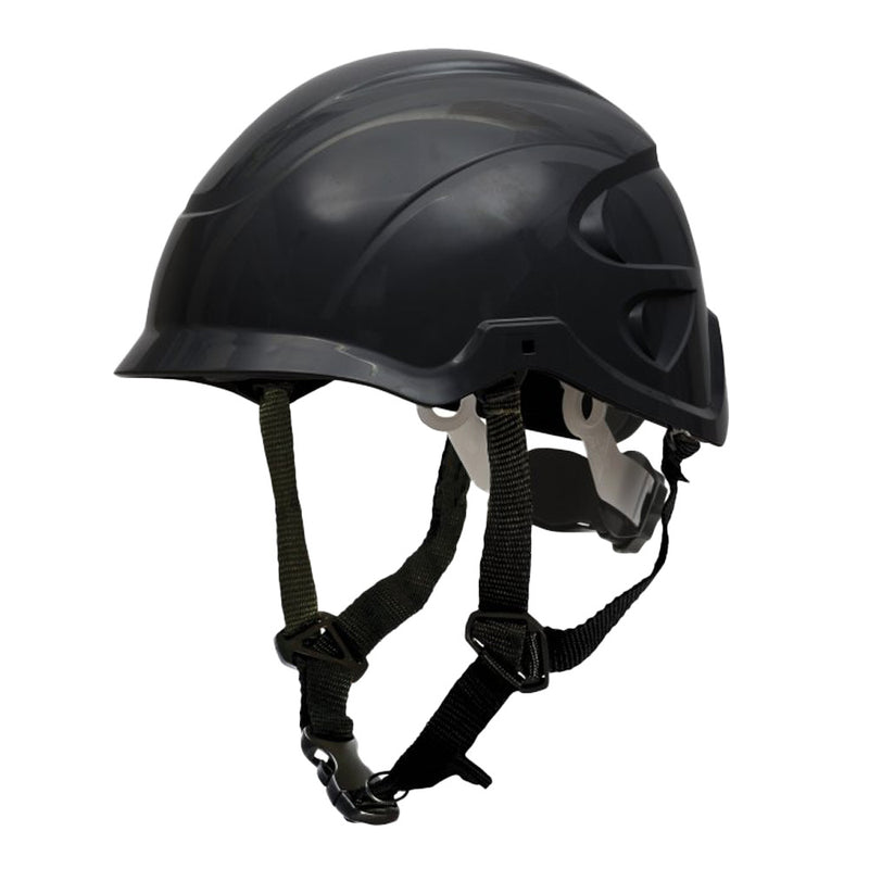 Load image into Gallery viewer, Esko SecurePlus Nexus Helmet: Black tactical helmet with impact-resistant ABS shell, adjustable chin straps, and micro peak for visibility, ideal for safety enthusiasts needing reliable head protection and accessory mounting.