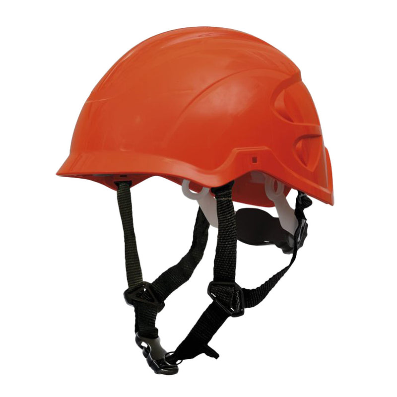 Load image into Gallery viewer, Esko SecurePlus Nexus Helmet with adjustable nylon straps and chin-strap buckle, designed for construction and industrial safety. Features a high-performance ABS shell and Twist2Fit ratchet headband for secure fitting.