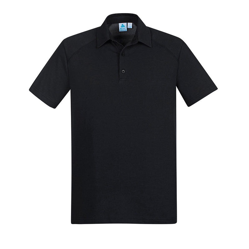Load image into Gallery viewer, Biz Byron Short Sleeve Polo Shirt featuring a polished jersey fabric with a modern self-fabric collar, button placket, and a loose pocket, designed for comfort and a luxe feel ideal for workplace uniforms.