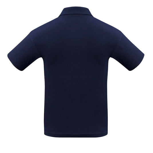 Biz Men's Ice Cotton Polo Shirt with twin needle stitching, matching knitted collar, 3-button placket, and loose pocket. Ideal for workplace settings, reflecting Active Safety's commitment to quality workwear.