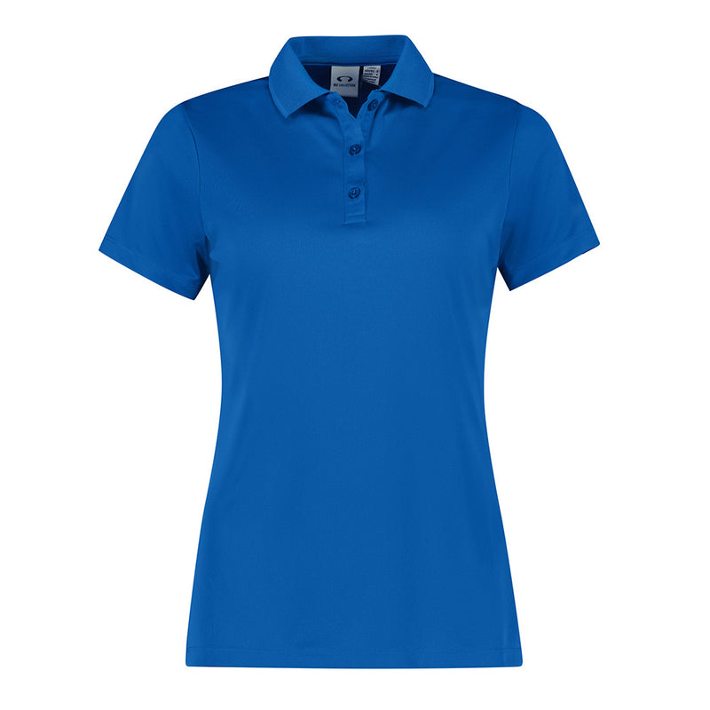 Load image into Gallery viewer, Biz Womens Action Short Sleeve Polo, featuring a breathable sports knit and self-fabric collar with recycled buttons, designed for style and sustainability. Ideal for active environments, reflecting Active Safety's commitment to quality workwear.