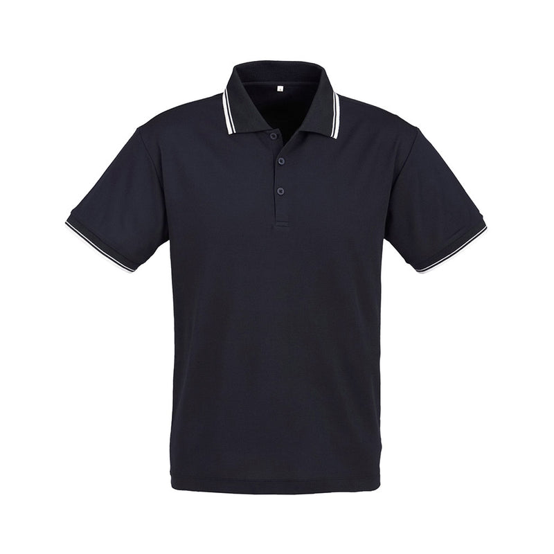 Load image into Gallery viewer, Biz Cambridge Short Sleeve Polo featuring a cotton-backed fabric for comfort, with a classic twin striped collar and cuffs. Designed for everyday wear, it includes a loose pocket for practicality.