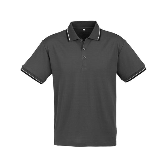 Biz Cambridge Short Sleeve Polo with twin striped collar and cuff, made from cotton-backed, polyester pique fabric for a fresh feel. Features include a loose pocket, perfect for everyday, casual workwear.