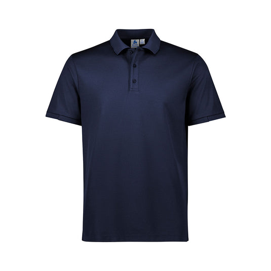 Biz Mens Focus Short Sleeve Polo showcases a sleek design with a knitted rib collar and half sleeve cuffs, ideal for workplace comfort. The breathable fabric ensures prolonged wearability, aligning with Active Safety's commitment to quality workwear.