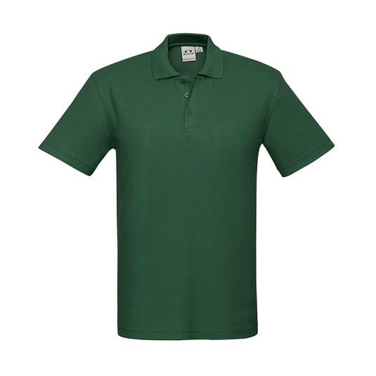 Biz Mens Crew Polo Shirt featuring durable stitching and a sleek knitted flat collar, designed for versatility and everyday use. Ideal for workplace settings, combining comfort and functionality with a loose pocket detail.