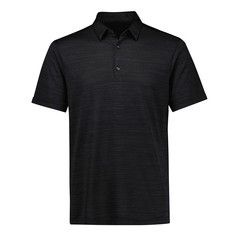 Load image into Gallery viewer, Biz Mens Orbit Short Sleeve Polo features a space-dye effect with a sleek, modern look, including a two-piece collar, grown-on placket, and side split hem, ideal for versatile, eco-friendly wear.
