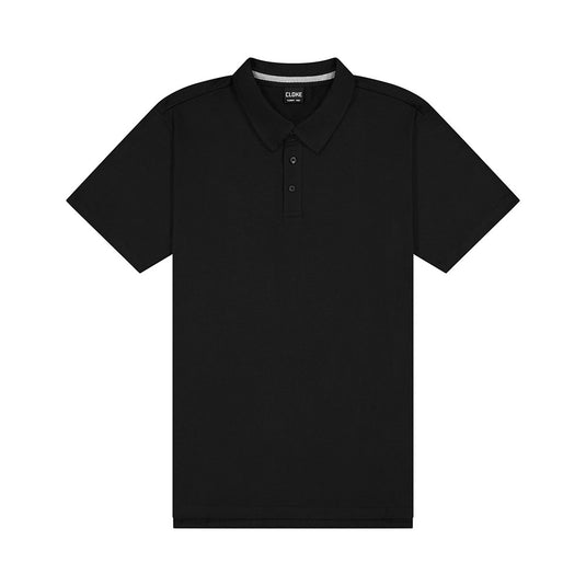 Element Mens Short Sleeve Polo, crafted from heavyweight premium combed cotton, features a self-fabric collar, contrast trim, and side splits, offering durability and comfort, ideal for versatile work or casual settings.
