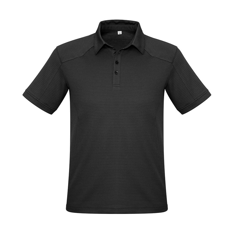 Load image into Gallery viewer, Biz Men's Profile Polo Shirt featuring a self-fabric collar, button detail, and luxury texture. Ideal for workplace comfort with breathable materials and detailed shoulder stitching, reflecting Active Safety's commitment to quality workwear.