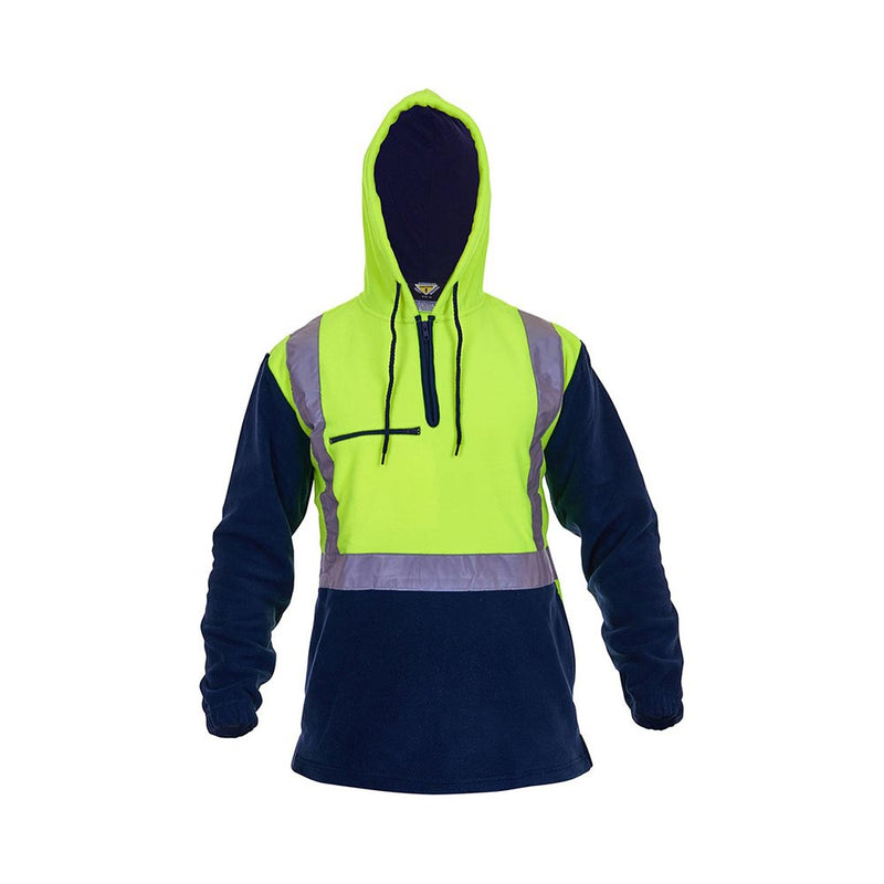 Load image into Gallery viewer, Caution Hi Vis Taped Polar Fleece Hoodie 380gsm